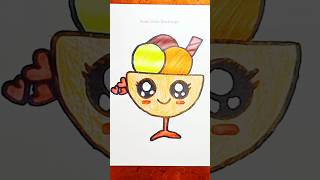 Cute Ice Cream Bowls Drawing and Coloring for Kids cute easydrawing shorts [upl. by Llehsal543]