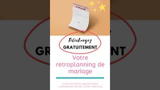 Retroplanning de mariage Gratuit [upl. by Marella]