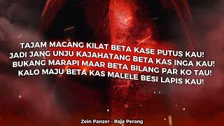 ZEIN PANZER  RAJA PERANG Lirik Video [upl. by Otreblaug206]