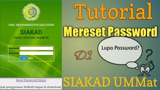 Tutorial Mengganti Password di Siakad UMMat [upl. by Notxap745]