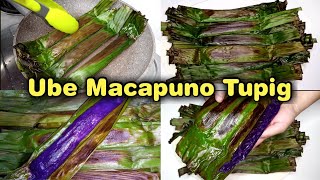 UBE MACAPUNO TUPIG IN A FRY PAN  PAANO GUMAWA NG TUPIG [upl. by Airdnassac858]