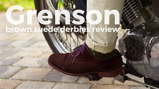 Grenson brown suede derbies review [upl. by Yllaw]