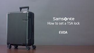 Samsonite Lock Instructions  EVOA [upl. by Nortna]