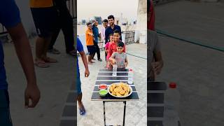 🤪Unlimited Samosa challenge foodie bottleflip funny tricky flip breakfast food [upl. by Aneehsar60]