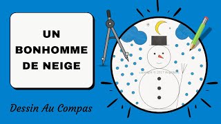 ⛄️ Comment Dessiner Un Bonhomme De Neige Au Compas  Noel 2024 Tuto Dessin Au Compas 140 [upl. by Meraree883]