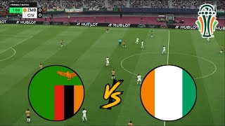 ZAMBIA vs IVORY COAST  AFRICA CUP OF NATIONS 20242026  FOOTBALL LIFE 2025 [upl. by Adamo]