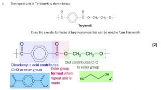 Condensation polymers exam question [upl. by Niven958]