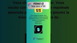 Permis CE  Fiche écrite 06 question 10 quiz questionnaire [upl. by Notgnilliw]