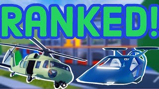 2022 Every 1m Vehicle Ranked  Roblox Jailbreak [upl. by Aryamoy]