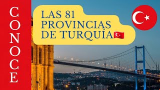 🇹🇷Conoce los nombres de las 81 provincias de Turquía turquia aprendeturco idiomaturco [upl. by Eluk799]