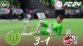 FC 24  VFL Wolfsburg Vs FC Koln  Supercup Final Best gameplay Xbox one x [upl. by Christabel]