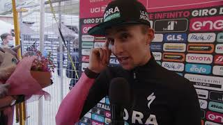 Jai Hindley  Interview at the finish  Stage 20  Giro dItalia 2022 [upl. by Aihsinyt]