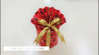 Fan Gift Wrapping How to Wrap a Present 4 Creative Ways  Part 4 [upl. by Duffie16]