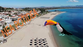 Nea Potidea beachGreece by drone mavic air [upl. by Kotz]