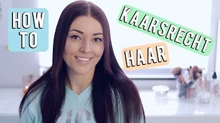 Glanzend glad kaarsrecht haar ❤ Tutorial  Beautygloss [upl. by Euqinorev]