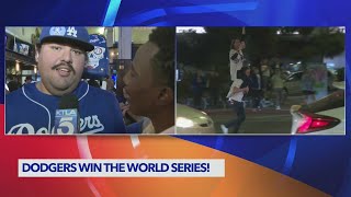 Dodgers fans take to the streets celebrating World Series win [upl. by Alegre]