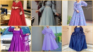 Simple Frock Designs 2022  How to design Plan fabric for casual and Formal frock [upl. by Conners]