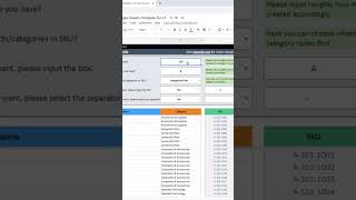 SKU Generator Google Sheets Template  Create Stock Keeping Units for your Products shorts [upl. by Assirrec]