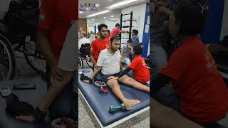 Recovery of quadriplegic patient at Walk n Run physiotherapy quadriplegic rehab fitness [upl. by Werner]