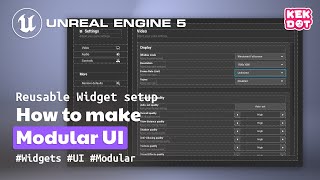 How to make Modular WidgetsUI  BaseParent Widgets  Unreal Engine 5 Tutorial [upl. by Norrehs]