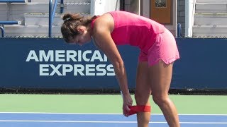 Julia Goerges PracticeTraining at the 2018 Us Open Tournament [upl. by Anasor]