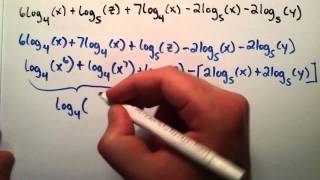 How to Simplify a Logarithmic Expression  Logarithms  Lesson 12 [upl. by Locke51]