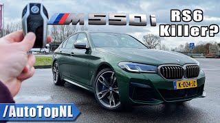 2021 BMW Individual M550i REVIEW on AUTOBAHN NO SPEED LIMIT by AutoTopNL [upl. by Ycnuahc708]