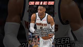 200TH CAREER TRIPLE DOUBLE  CONGRATS RUSS  nba russellwestbrook nuggets [upl. by Akenit]