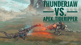 Thunderjaw vs Apex Tideripper Horizon Forbidden West [upl. by Helenka]