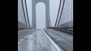 New Yorks Verrazano Bridge Groans and Shifts in High Winds [upl. by Townshend]