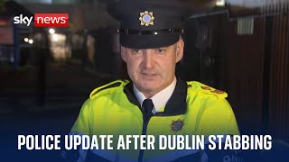 Police news conference after Dublin stabbing leaves three children injured [upl. by Amery41]