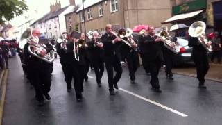 The Harrogate Band marching at Barwick in Elmet 2011 [upl. by Marybella]