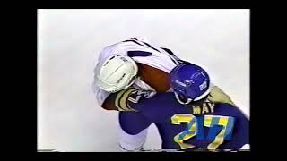 NHL Oct 16 1991 Montreal Canadiens v Buffalo Sabres melee x2 Clips Shayne Corson v Brad May [upl. by Ariet314]