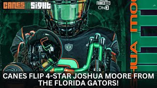 LIVE Instant Reaction WR Joshua Moore FLIPS to Miami [upl. by Yort]