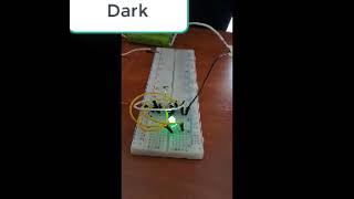 Demo dark detector using 555timer and LDR sensor [upl. by Orgalim]