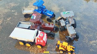 JCB 5cx backhoe and Tata tipper truck 2518 washing in river  PRAKASHTOYyu3wc [upl. by Ardiedal]