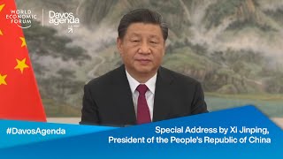 Special Address by Xi Jinping President of the Peoples Republic of China  Davos Agenda 2022 [upl. by Ainahs]