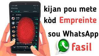 men kòman pou fè mete kòd empreinte sou tout mesaj WhatsApp ou [upl. by Koss]