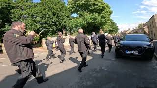 Eyam well dressing parade 24082024 part 2 [upl. by Adlen848]