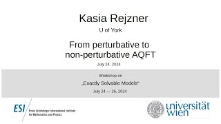 Kasia Rejzner  From perturbative to nonperturbative AQFT [upl. by Vinn]