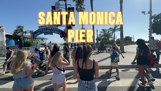 Walking tour of Santa Monica Pier in Los Angeles California USA  Vacation Travel Guide [upl. by Notniuqal]