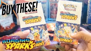 PULL RATES ARE BETTER POKEMON SURGING SPARKS HALF BOOSTER BOX 60 [upl. by Ellenahs]