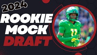 2024 Rookie Mock Draft  DynastyDevy Fantasy Football [upl. by Nylednarb]