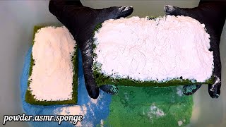 Aquamarine paste 💚💙 Blue and green powderSqueezing sponges asmr [upl. by Rosalinde]