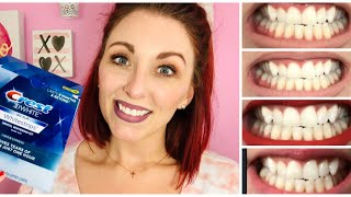 Crest 3D White Whitestrips Classic Vivid Teeth Whitening Kit Demo amp Review  CORRIE V [upl. by Bhayani]