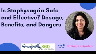 Is Staphysagria Safe and Effective Dosage Benefits and Dangers  Dr Ruchi shirudkar [upl. by Aihsyla541]