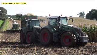 Mais Hakselen 2014  Vital Laschet modderen in de mais Claas Jagaur 960 2x Fendt 930 [upl. by Yahska550]