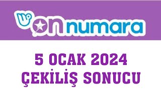 On Numara Çekiliş Sonuçları 5 Ocak 2024 [upl. by Asiek]