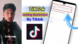 setting restricted by tiktok  how to fix setting restricted by tiktok to protect your privacy [upl. by Abisia291]