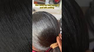 She wanted her hair retouched and got served hair hairgrowthoilforfasthairgrowth hairstyle [upl. by Ahsam]